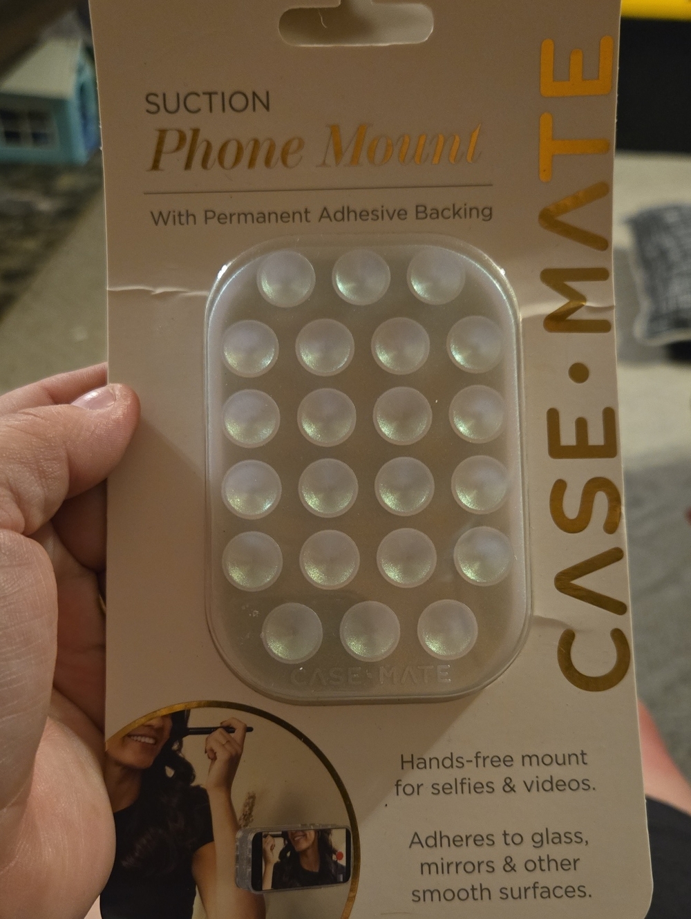 case-mate Clear Suction Phone Mount - White 1121